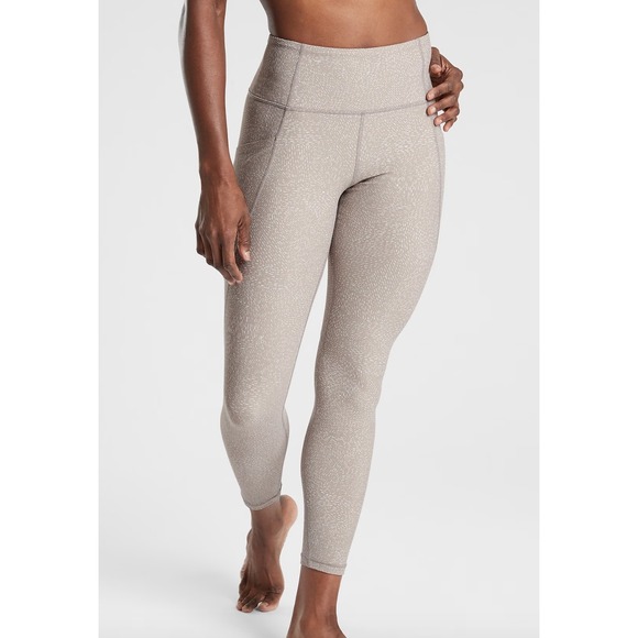 Athleta Pants - Athleta Salutation Stash Pocket Tight Women's Size M Taupe Patterned Leggings